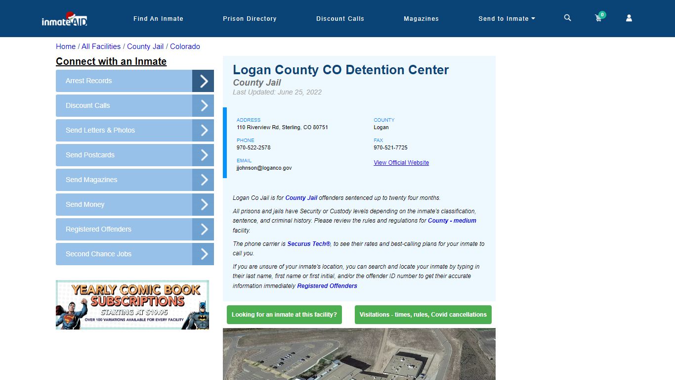 Logan County CO Detention Center - Inmate Locator - Sterling, CO